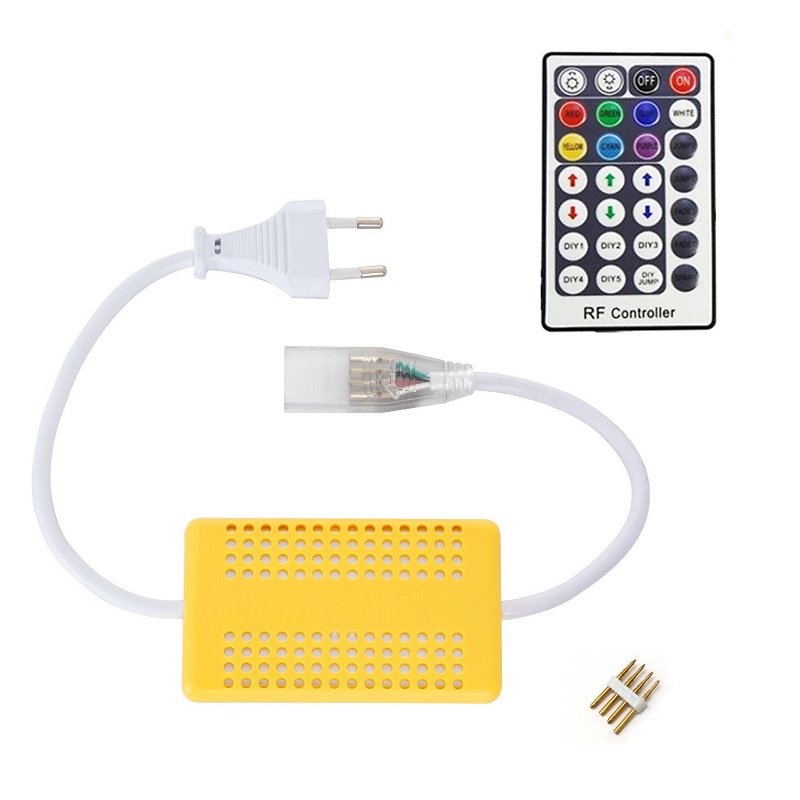 Kit enchufe controlador para tiras led 220V RGB