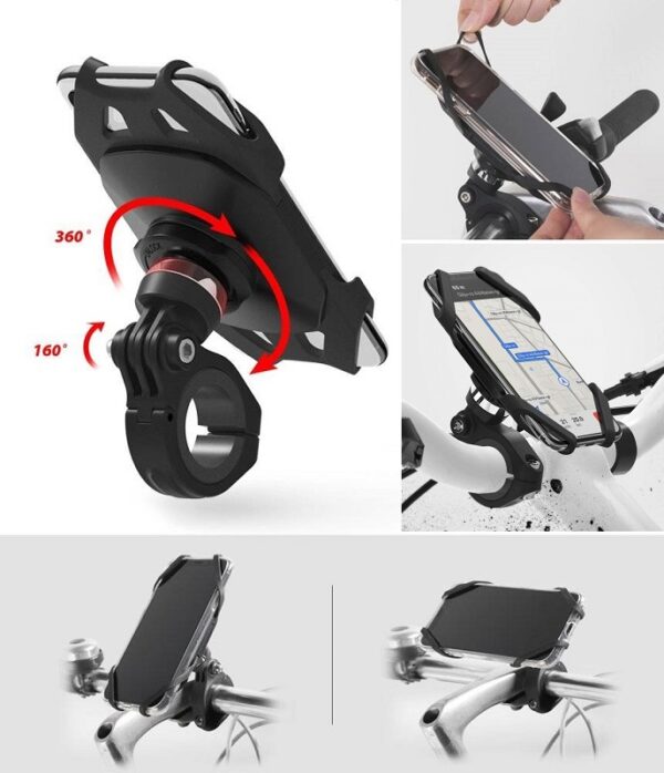 SOPORTE MOVIL 4"-6" PARA MANILLAR BICI UNIVERSAL - Imagen 3