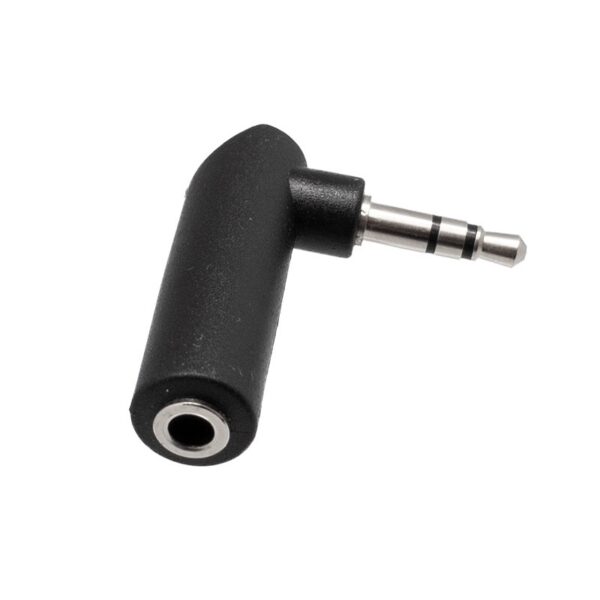 ADAPTADOR JACK 3.5MM MACHO-HEMBRA ESTEREO ACODADO