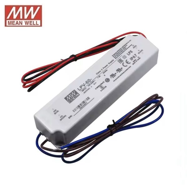 DRIVER LED IP67 24VDC 2.5A 60W MEAN WELL VOLTAJE CONSTANTE