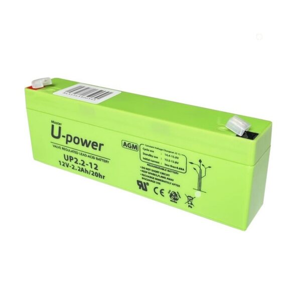 BATERÍA PLOMO AGM U-POWER 12V 2.2AH