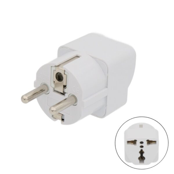 ADAPTADOR CLAVIJA UNIVERSAL A EUROPEA 250V 10/16A CE BLANCO