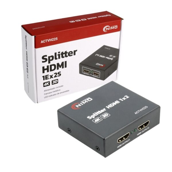 SPLITTER HDMI 1.4V 2 SALIDAS 2K&4K 3D