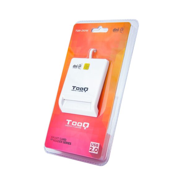 LECTOR DE TARJETAS DNIE/INTELIGENTES TOOQ USB 2.0 BLANCO - Imagen 3