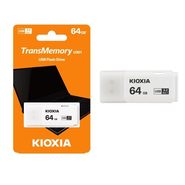 MEMORIA USB 3.2 64GB KIOXIA TRANSMEMORY U301 BLANCO