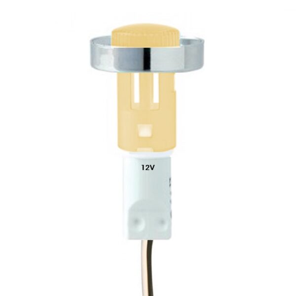 PILOTO LED 12V Ø5,5MM SERIE D-185 AMBAR CON CABLE