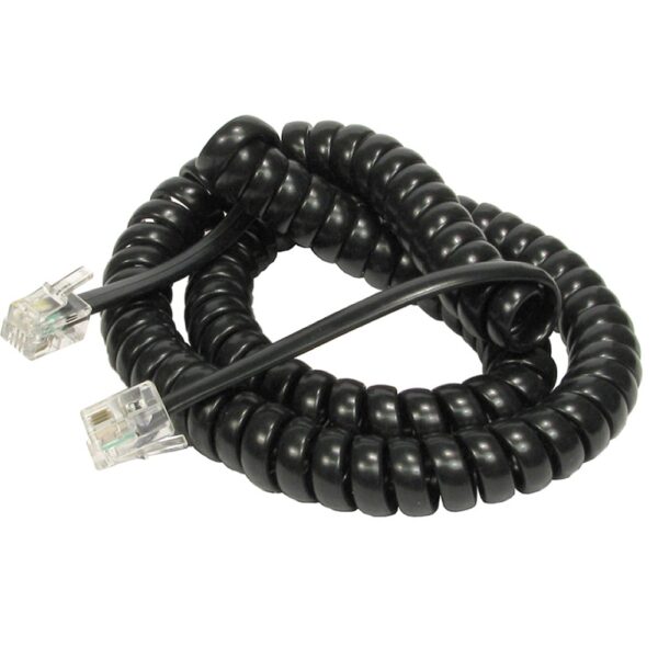 CABLE AURICULAR RIZADO RJ-9 4P4C M/M 3.5MTS. NEGRO - Imagen 3
