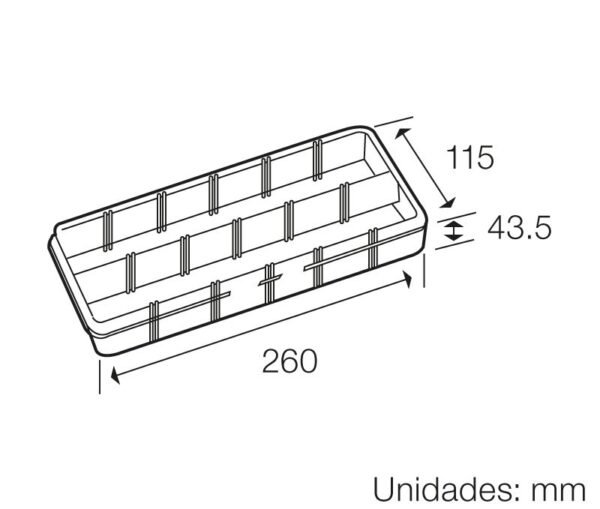 CAJA PORTACOMPONENTES 12 DEPARTAMENTOS AJUSTABLES - Imagen 3