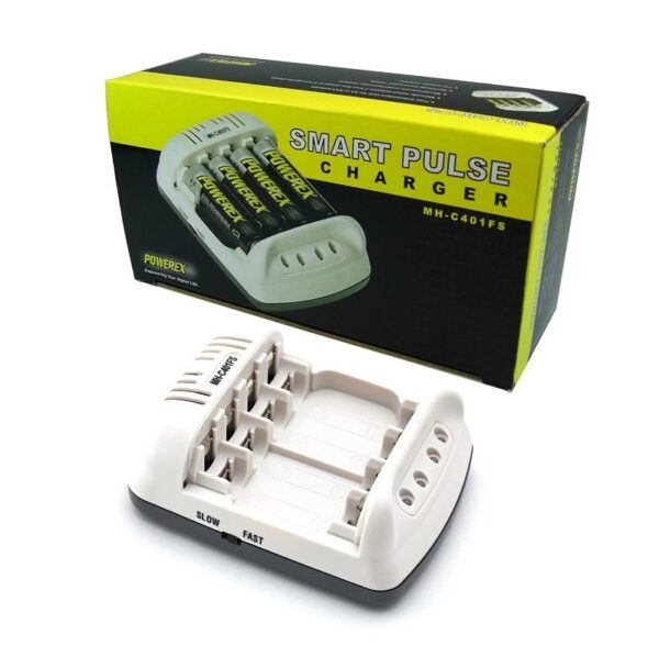 CARGADOR POWEREX MH-C401FS 4 BATERÍAS AA/AAA NiMH