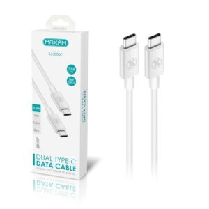 CABLE USB-C A USB-C PD 60W MAXAM BLANCO 0.5M
