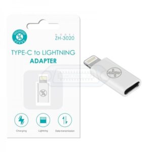 ADAPTADOR USB-C A LIGHTNING DATOS/CARGA MAXAM BLANCO