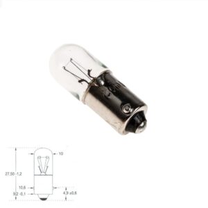 LAMPARITA FILAMENTO MINIATURA 6.3V 0.25A 1.57W BAYONETA