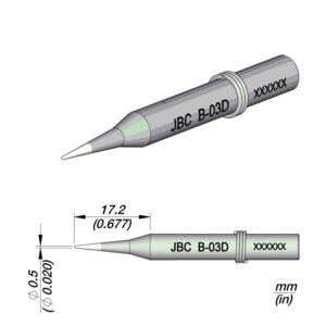 PUNTA SOLDADURA JBC B-03D Ø0.5MM