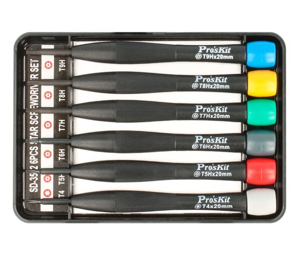 JUEGO DESTORNILLADORES PRECISIÓN TORX 6PCS. - Imagen 3