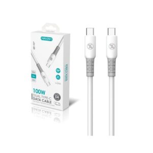 CABLE USB-C A USB-C 5A 100W MAXAM BLANCO 2M