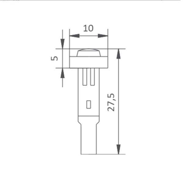 PILOTO LED 12V Ø5,5MM SERIE D-185 VERDE CON CABLE - Imagen 3