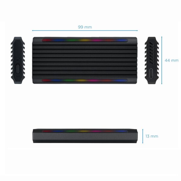 CAJA EXTERNA SSD M.2 NGFF/NVMe PCIe USB-C 3.1 GEN 2 - Imagen 5