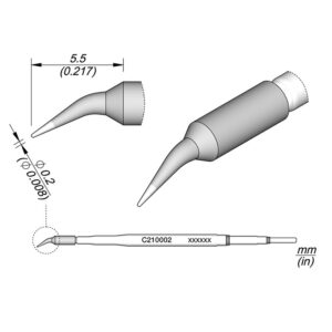CARTUCHO CÓNICO DOBLADO JBC Ø0.2mm C210-002