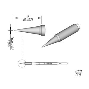 CARTUCHO CÓNICO JBC Ø0.1mm C105-101