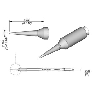 CARTUCHO CÓNICO JBC Ø0.5mm C245-036