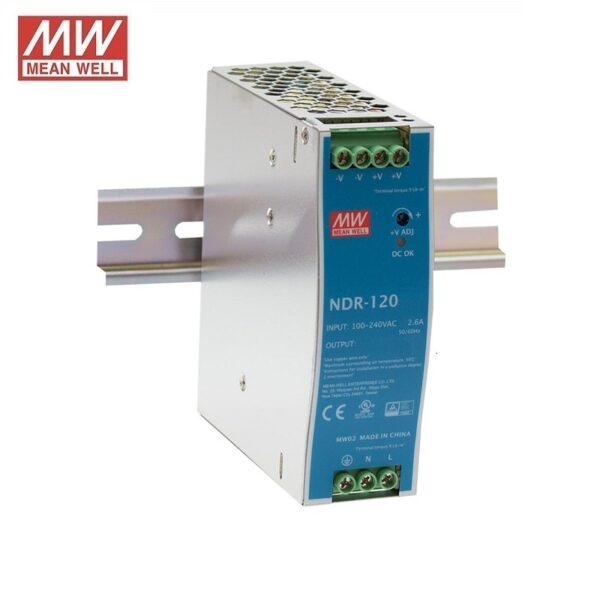 FUENTE ALIMENTACIÓN CARRIL DIN 12VDC 10A 120W MEAN WELL