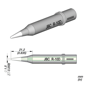 PUNTA SOLDADURA JBC R-10D Ø1.5MM