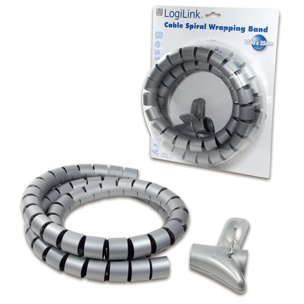 CUBRECABLES CON APLICADOR Ø28mm LOGILINK GRIS 1.5M - Imagen 3