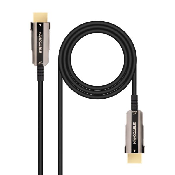 CABLE HDMI 2.0 AOC HIBRIDO M-M 4K@60Hz 18GBPS NEGRO 10M