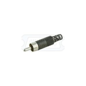 CONECTOR RCA MACHO PLÁSTICO NEGRO
