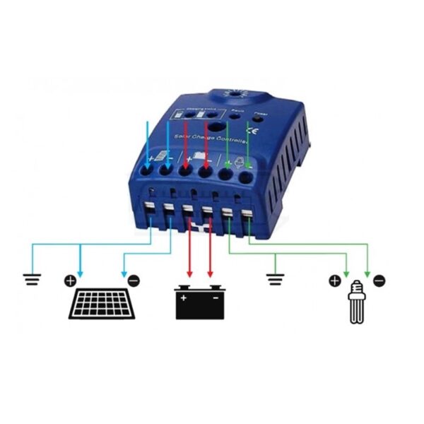 REGULADOR PWM CARGA SOLAR 12-24V DC 10A - Imagen 3