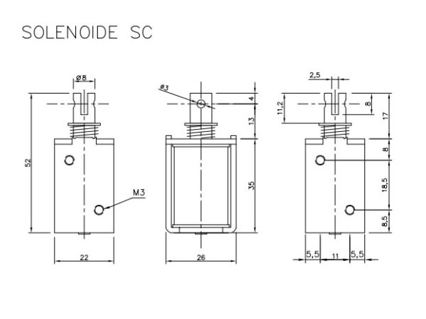SOLENOIDE / ELECTROIMÁN 12V DC RALUX SC - Imagen 3