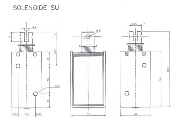 SOLENOIDE / ELECTROIMÁN 12V DC RALUX SU - Imagen 3