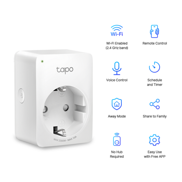 MINI ENCHUNFE INTELIGENTE WIFI TAPO P100 - Imagen 3