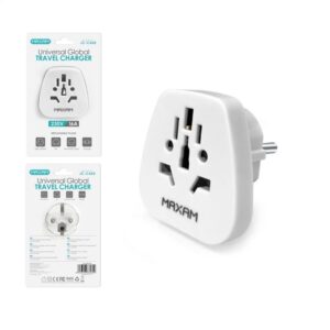 ADAPTADOR CLAVIJA UNIVERSAL A EUROPEA (TIPO C) MACHO