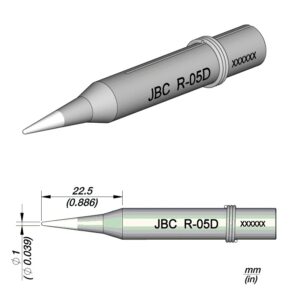 PUNTA SOLDADURA JBC R-05D Ø1MM.
