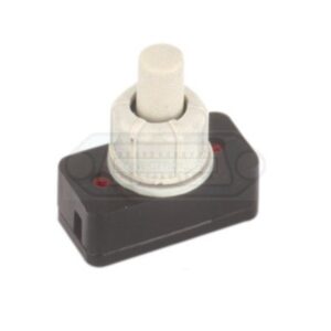 INTERRUPTOR UNIPOLAR A PULSADOR 1A/250VAC BLANCO