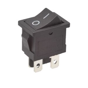 INTERRUPTOR BALANCÍN BIPOLAR ON-OFF 2C. 6A/250V NEGRO