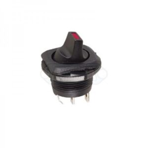 INTERRUPTOR BALANCÍN INDICADOR ROJO ON-OFF 1C. 5A/250V NEGRO