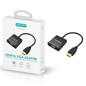 CONVERTIDOR VÍDEO HDMI - VGA 1080P MAXAM NEGRO 0.15M