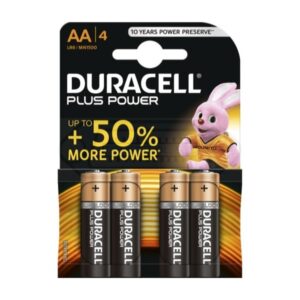 PILA DURACELL 1.5V ALCALINA AA (LR6) PLUS POWER P-4U