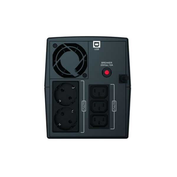 SAI 2200VA (1320W) CONCEPTRONIC ZEUS04EM PROTECCION LAN, 3 IEC, 2 SCHUKO, USB HID - Imagen 3