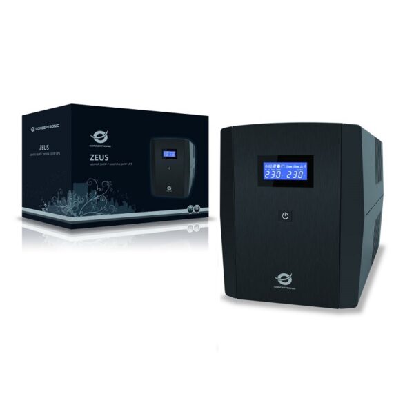 SAI 2200VA (1320W) CONCEPTRONIC ZEUS04EM PROTECCION LAN, 3 IEC, 2 SCHUKO, USB HID - Imagen 4