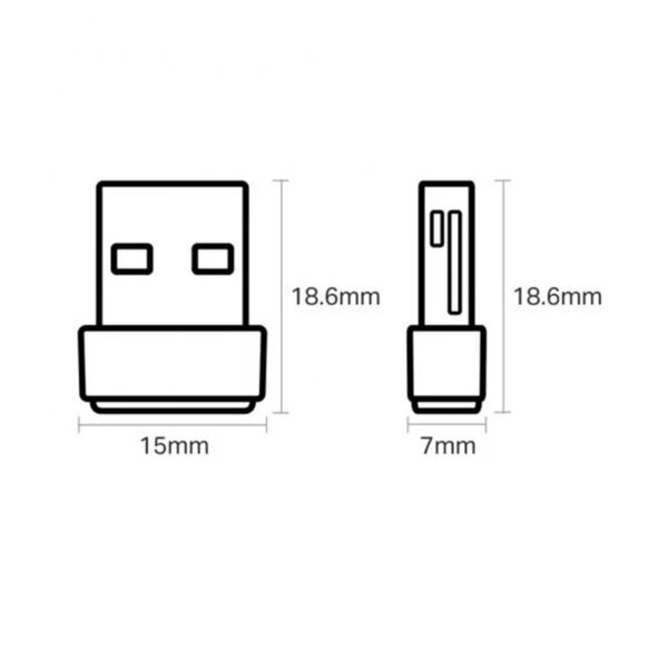 ADAPTADOR USB WIFI ARCHER T2U NANO V1.0 DUAL BAND AC600 - Imagen 3