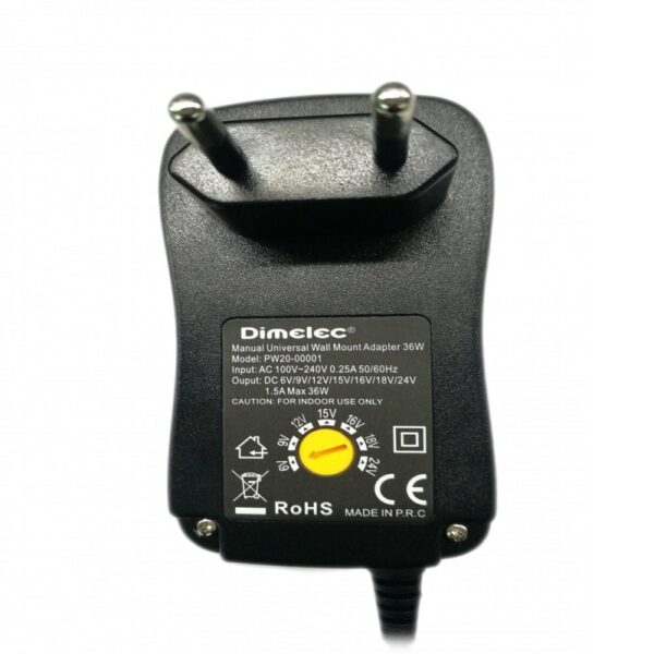 ALIMENTADOR UNIVERSAL 36W REGULABLE 6-24VCC 2.8A MAX. - Imagen 3