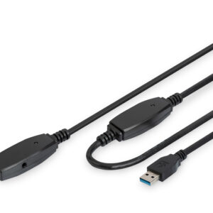 CABLE USB 3.0 ALARGADOR AMPLIFICADO TIPO-A M-H DIGITUS 20M