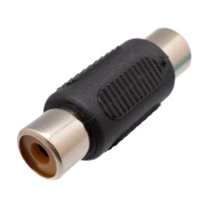 ADAPTADOR RCA HEMBRA - HEMBRA PLASTICO NEGRO