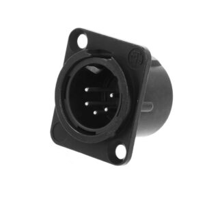 CONECTOR XLR MACHO CHASIS 5 PINES NEUTRIK NEGRO