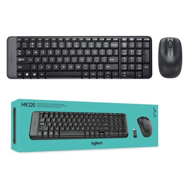 COMBO TECLADO Y RATÓN WIRELESS LOGITECH MK220 - Imagen 3