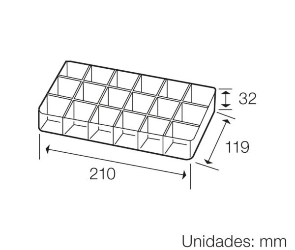 CAJA PORTACOMPONENTES 18 DEPARTAMENTOS - Imagen 3
