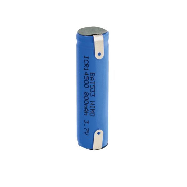 BATERÍA LITIO 3.7V 800mAh ICR14500 NIMO CTO. CONTROL + LENGUETAS